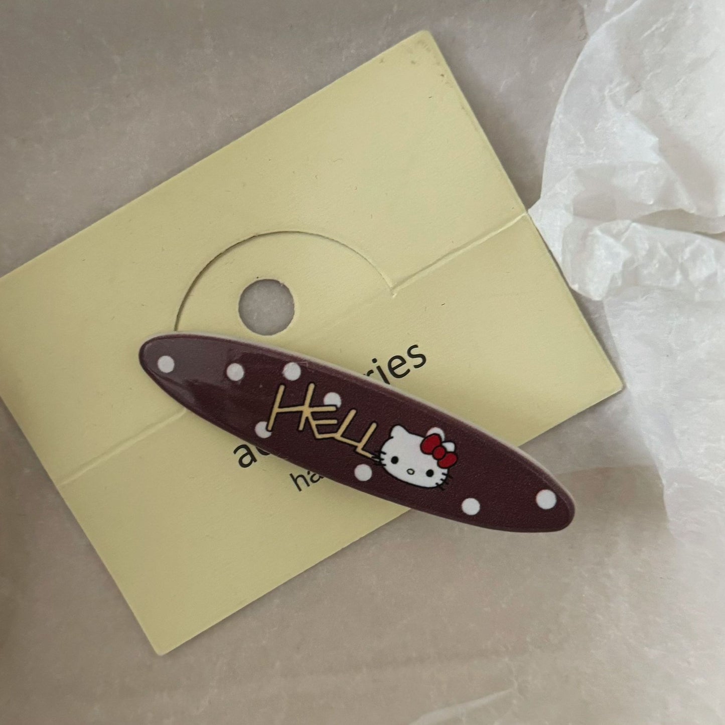 棕色貓咪字母髮夾