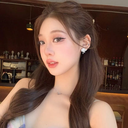 銀針鋯石星星吊墜耳釘女輕奢高級感耳環精致時尚個性百搭奢華耳飾