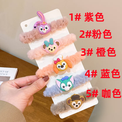絨面卡通髮圈