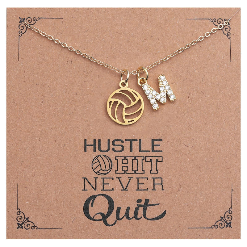 字母鑲鋯項鍊