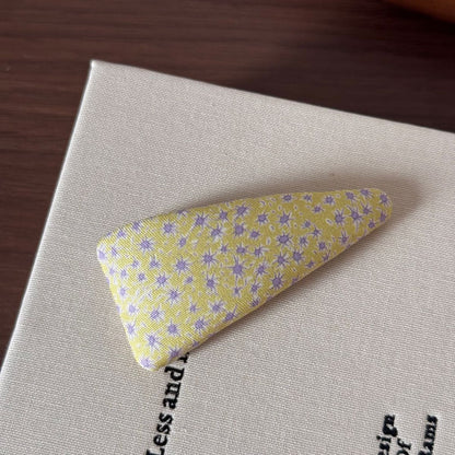 布面碎花三角形髮夾