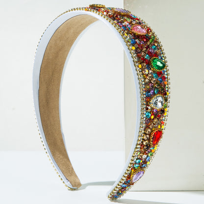 鋯石寬版鑲鑽髮箍