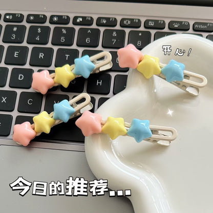 繽紛星星卡通髮夾－商品主圖｜https://igowo.tw/