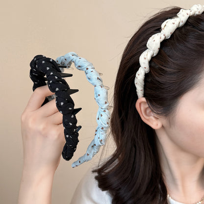 波點纏繞髮箍－商品主圖｜https://igowo.tw/