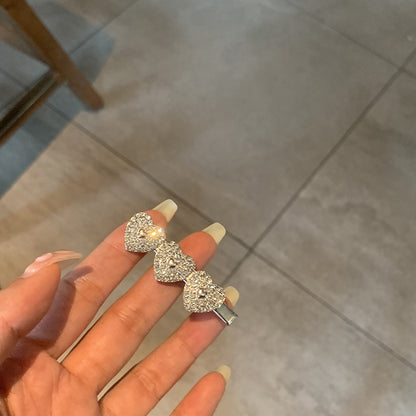 鋯石星星蝴蝶結髮夾
