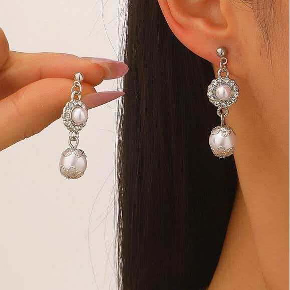 珍珠流蘇精雕項鍊