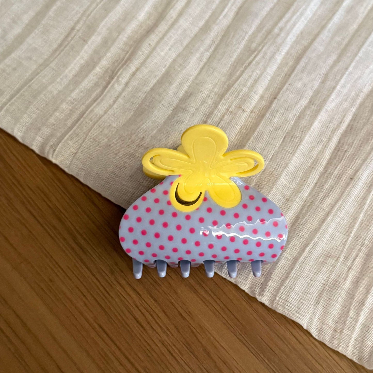 波點花朵鯊魚夾