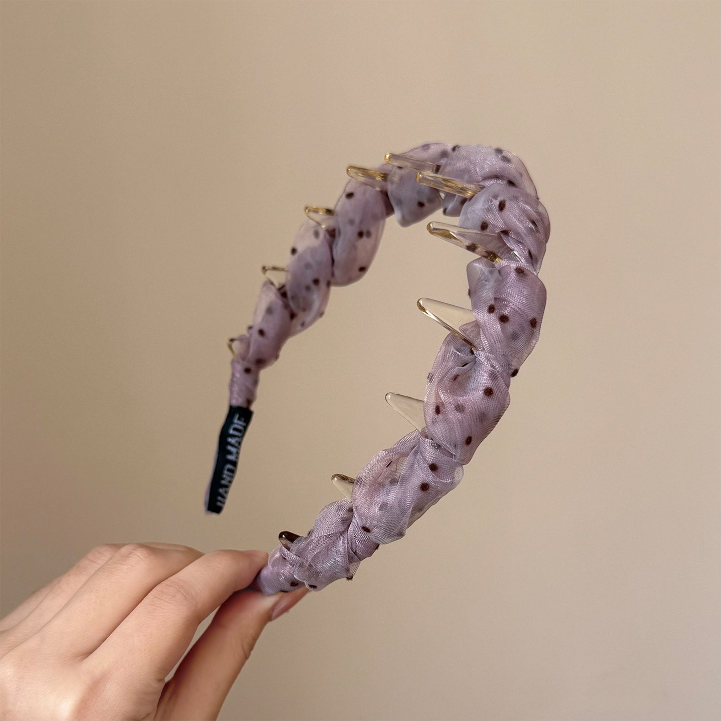 網紗波點髮箍