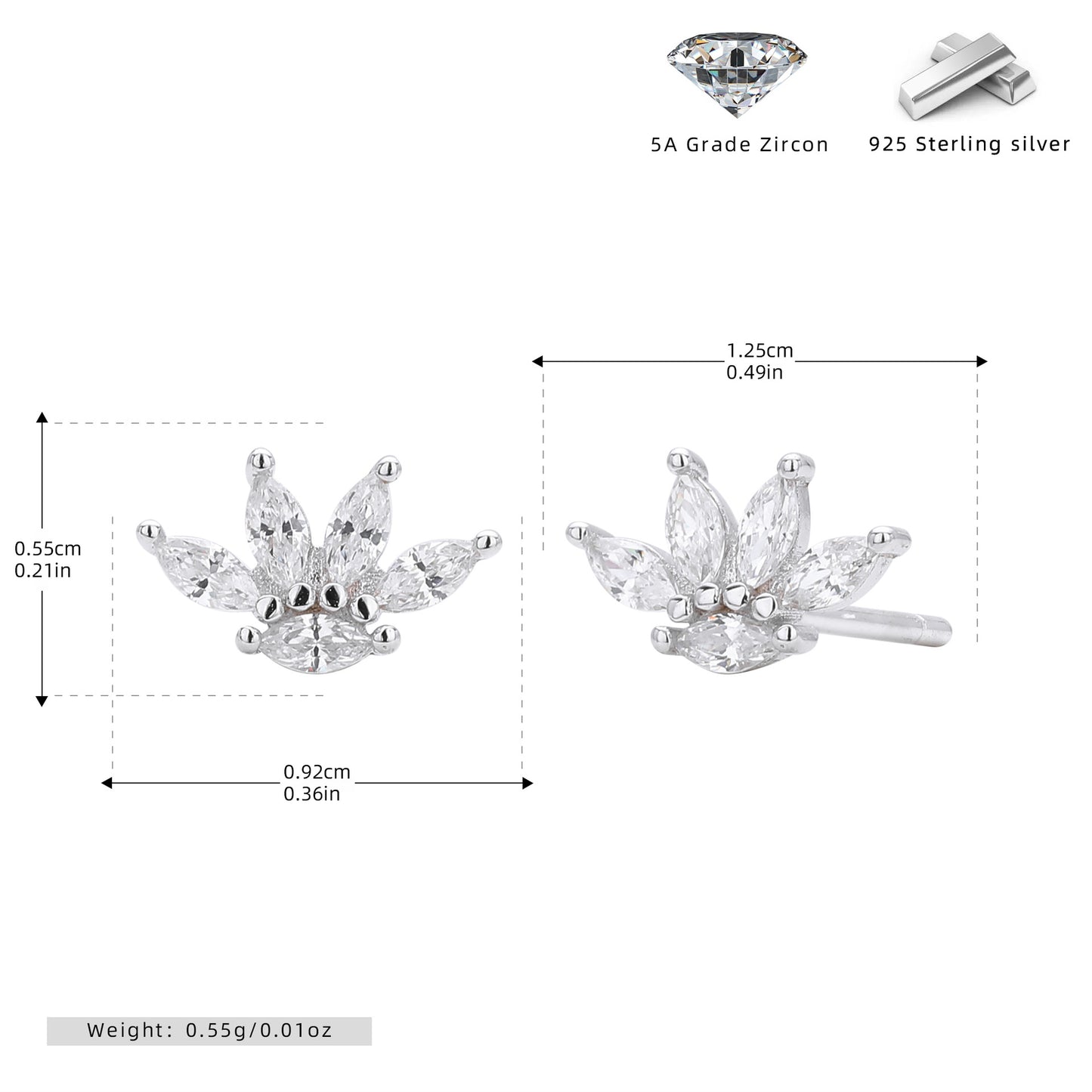 S925 新款耳釘時尚個性鑲鋯皇冠耳飾輕奢百搭小眾設計飾品