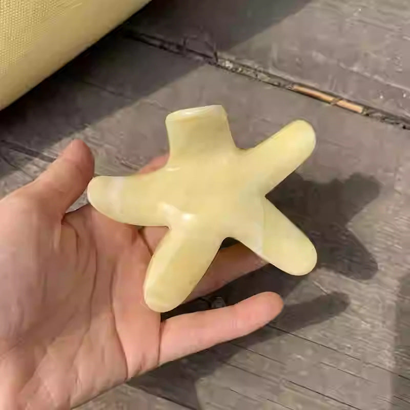 黃色海星花朵鯊魚夾