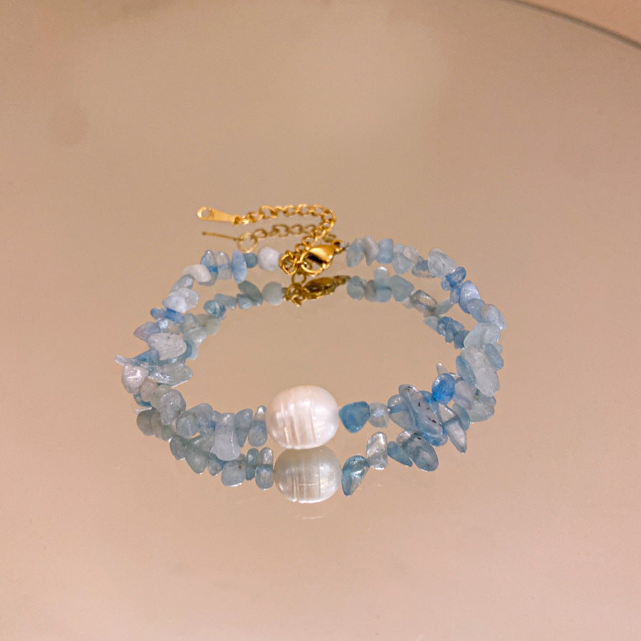 水晶蝴蝶串珠手鏈女款輕奢閨蜜送禮生日手串高顏值學生黨精致手飾