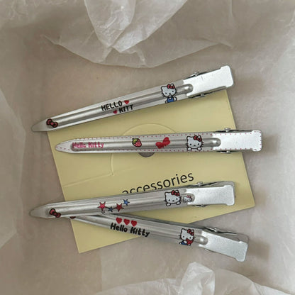 銀色字母貓咪簡約髮夾－商品主圖｜https://igowo.tw/