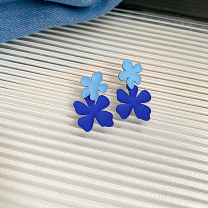 珍珠銀針花朵耳墜－54#銀針-黃色款細節34｜https://igowo.tw/