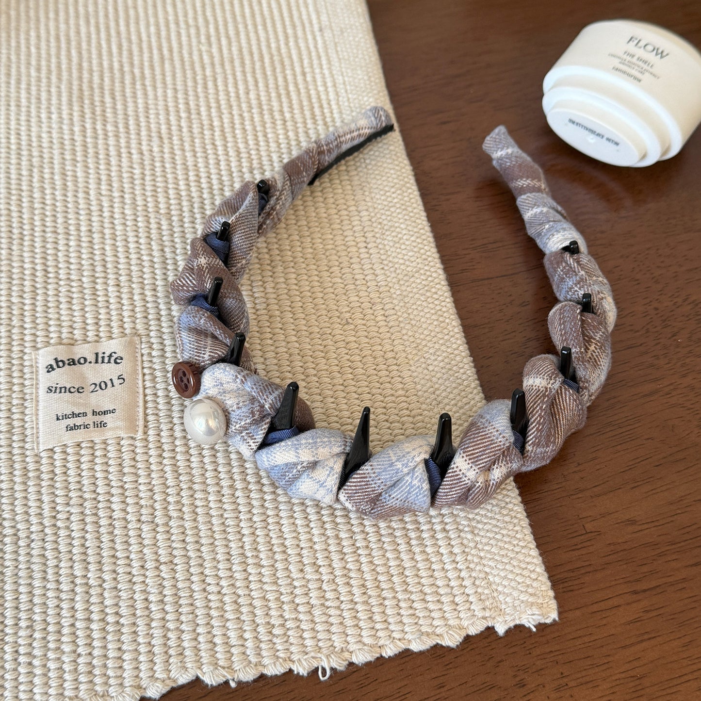 撞色布面纏繞髮箍