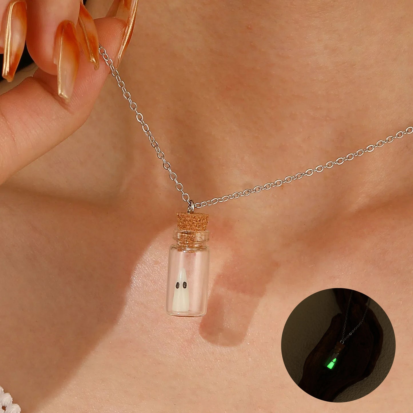 愛心月亮復古項鍊