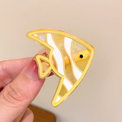 壓克力魚尾卡通髮夾－馬夫魚髮夾款細節2｜https://igowo.tw/