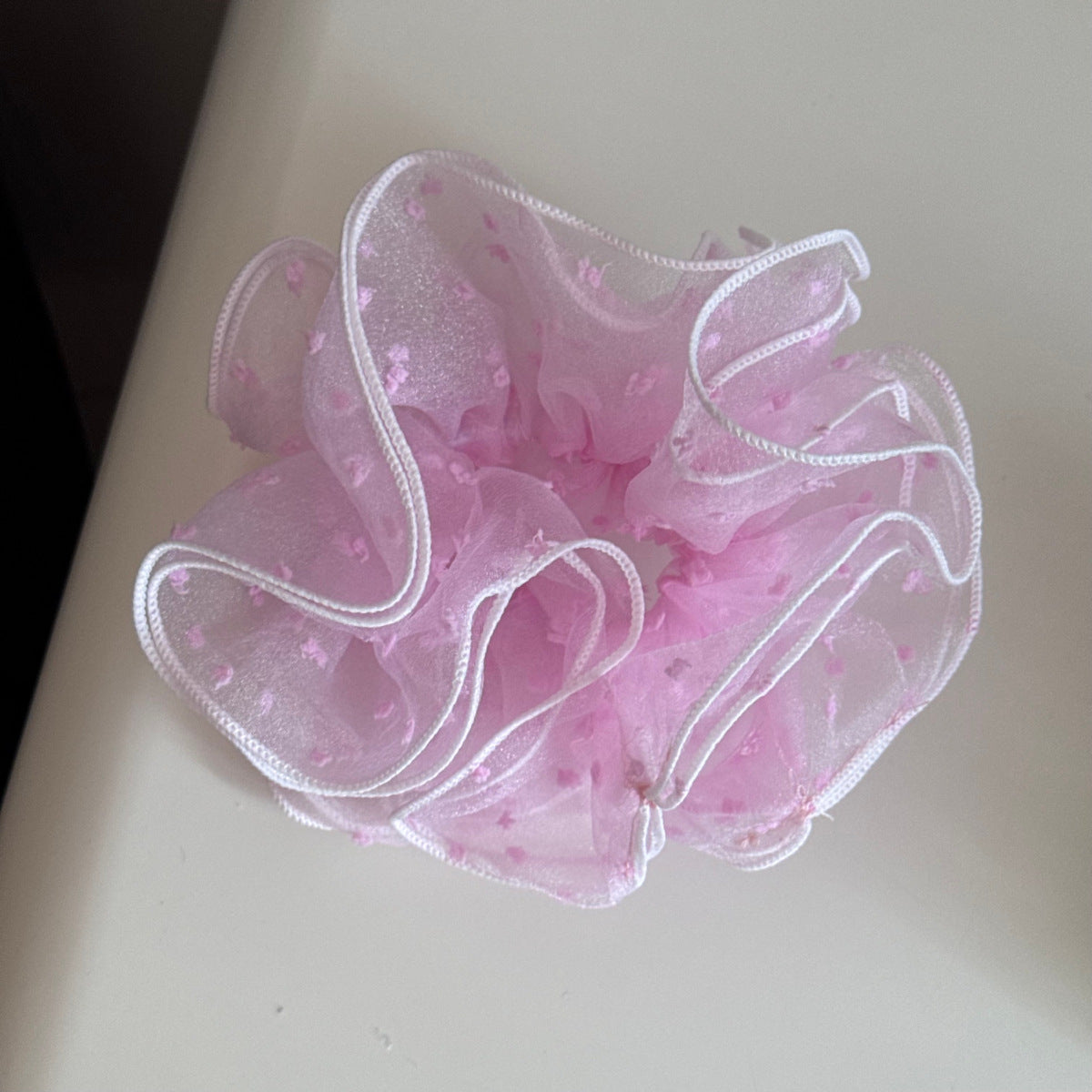 蕾絲大腸圈刺繡髮圈