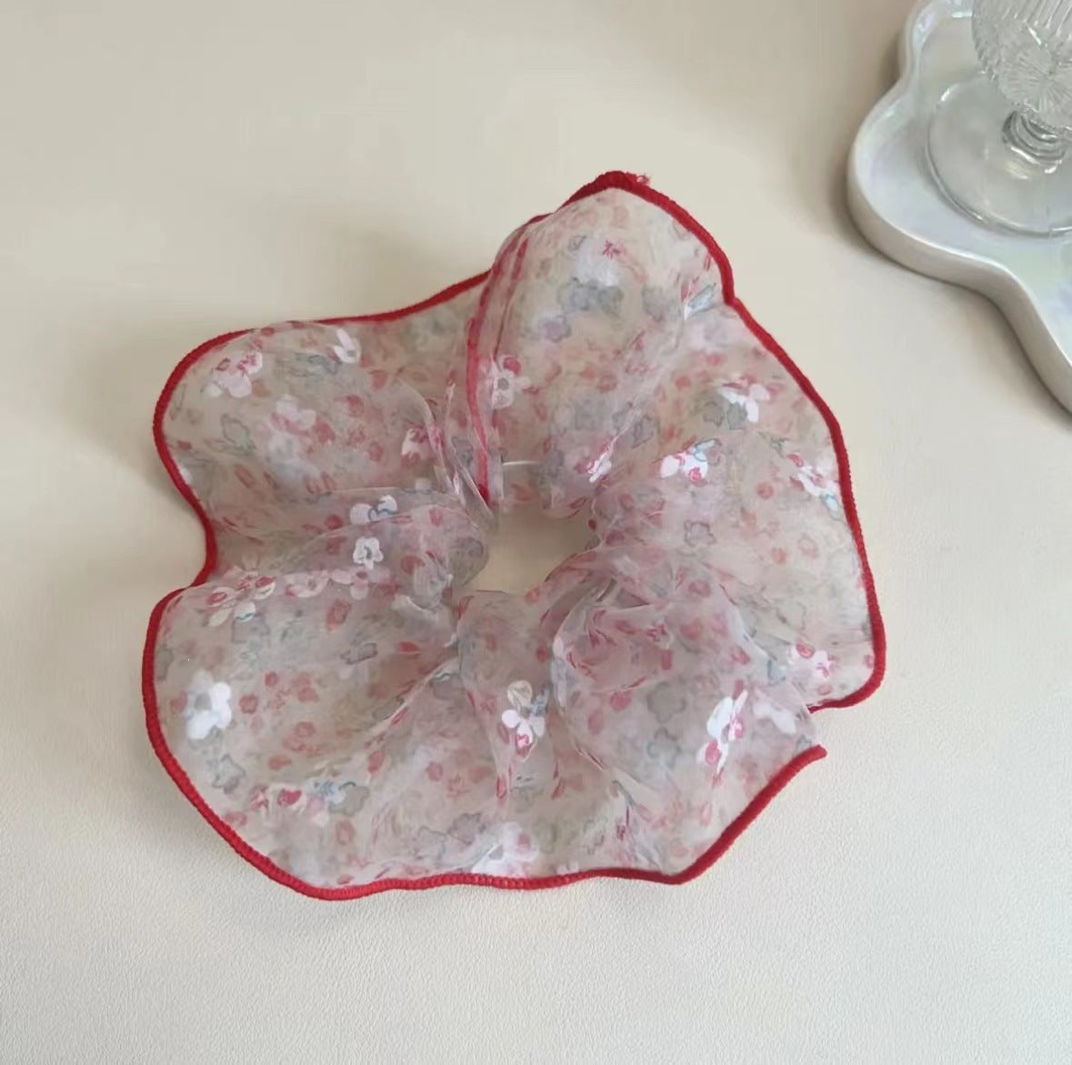 大腸圈碎花髮圈