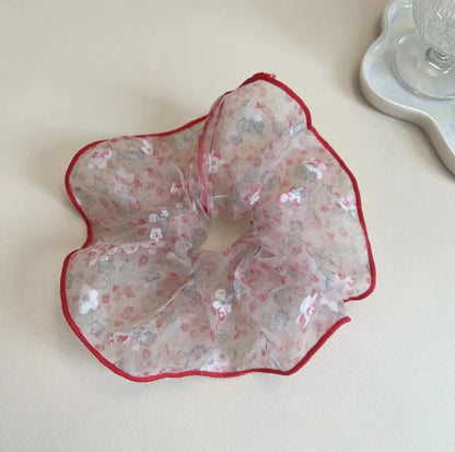 大腸圈碎花髮圈