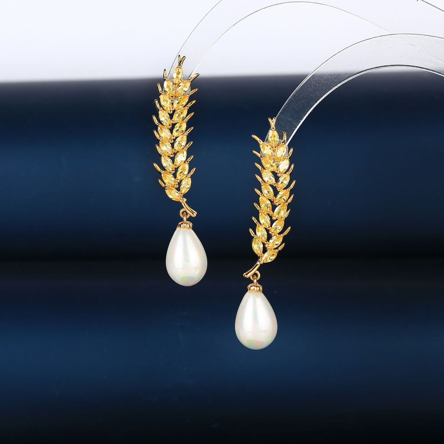 S925麥穗流蘇誇張耳環－商品主圖｜https://igowo.tw/