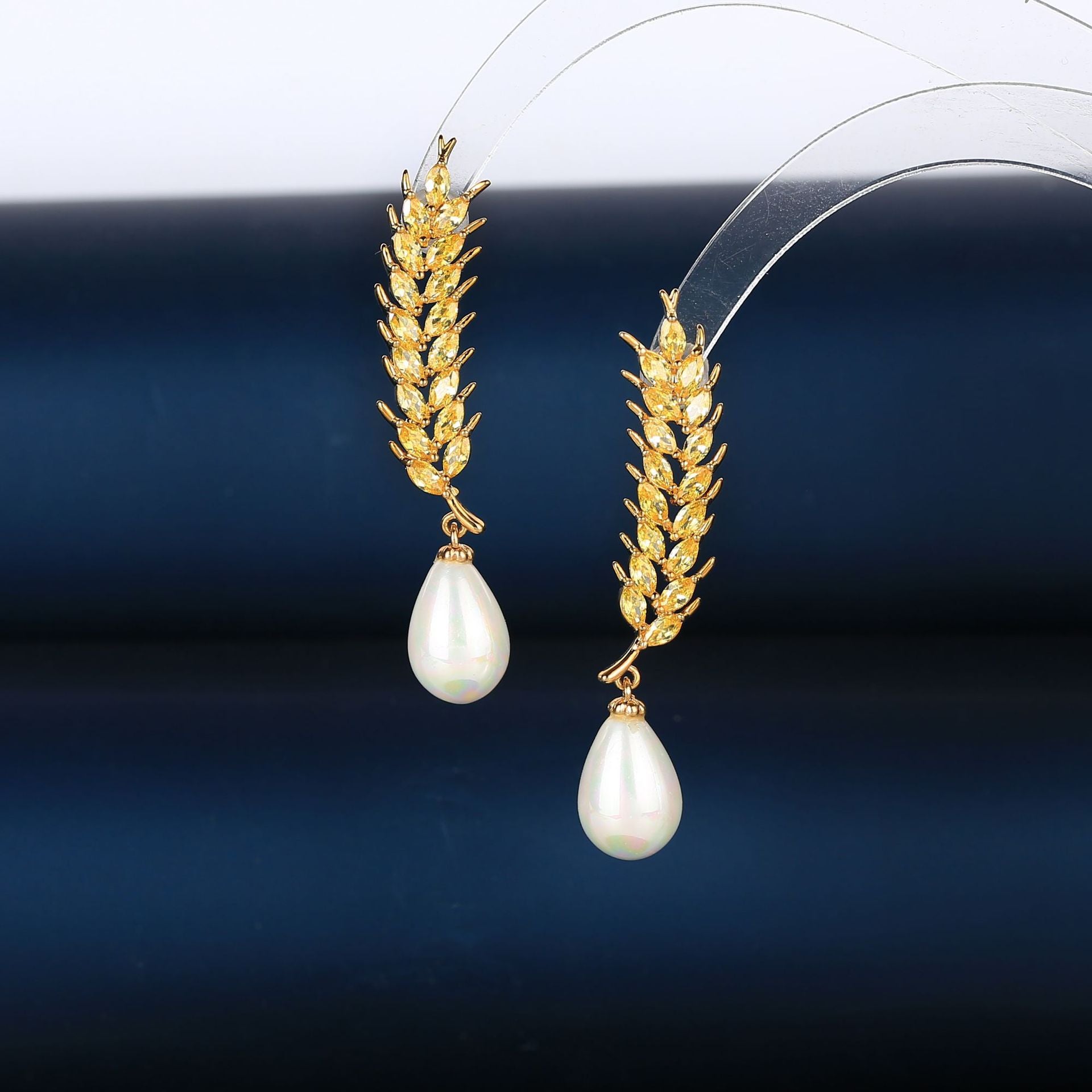 S925麥穗流蘇誇張耳環－商品主圖｜https://igowo.tw/