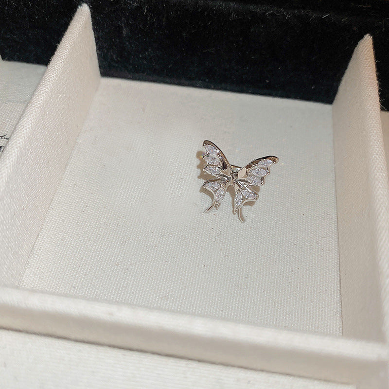 甜酷風交叉星星鋯石耳夾小眾輕奢高級感無耳洞耳骨夾時尚通勤耳環