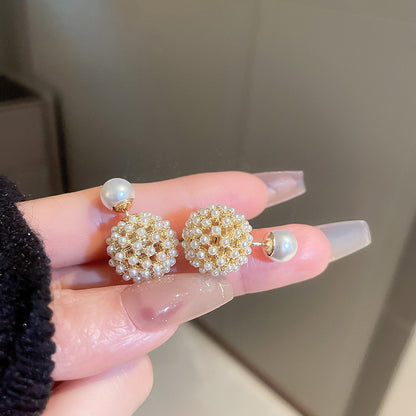 金色珍珠方形流蘇耳環－28#耳扣-金色款細節26｜https://igowo.tw/