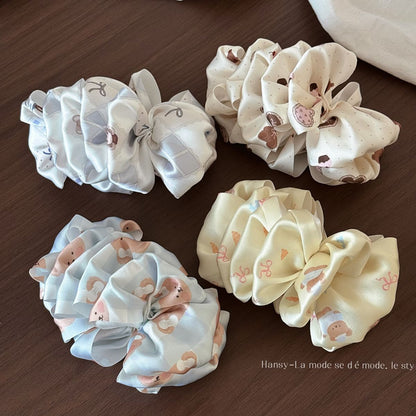 小熊蝴蝶結多層髮夾－商品主圖｜https://igowo.tw/