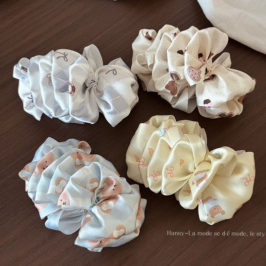小熊蝴蝶結多層髮夾－商品主圖｜https://igowo.tw/