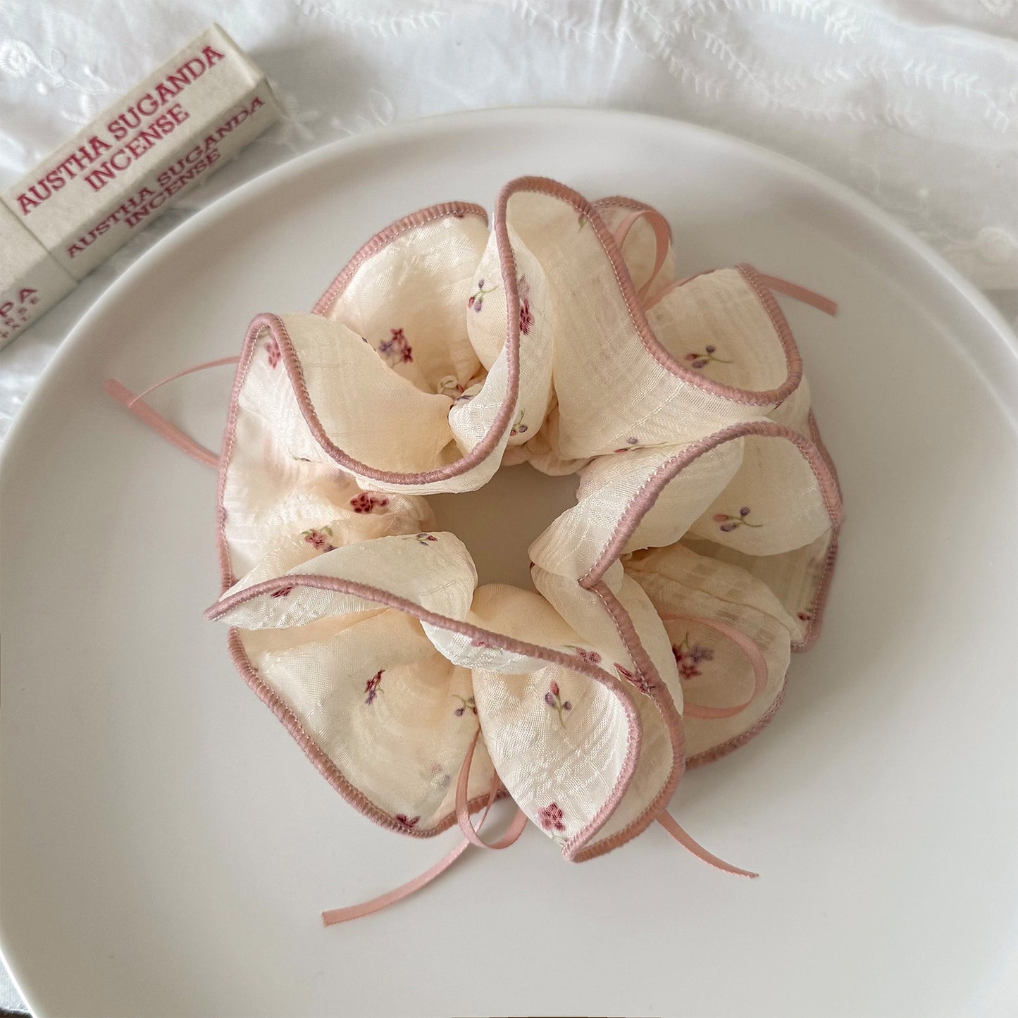 蕾絲碎花大腸圈髮圈