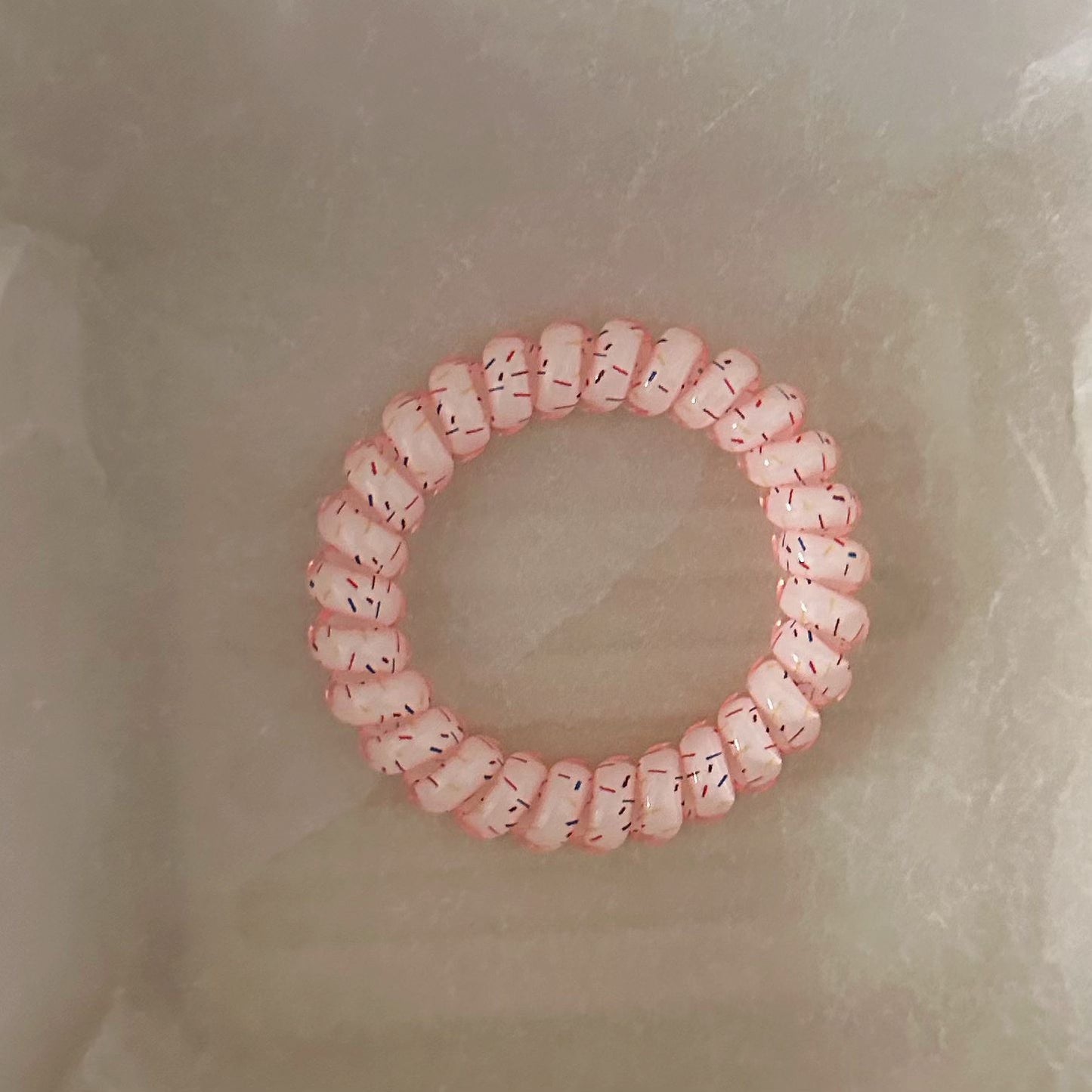 粉色簡約髮圈