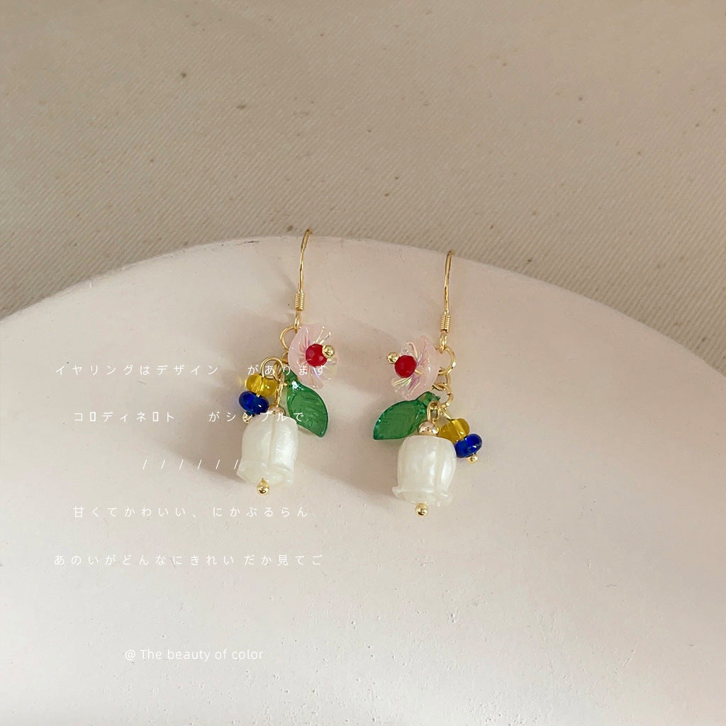 綠色簡約耳釘