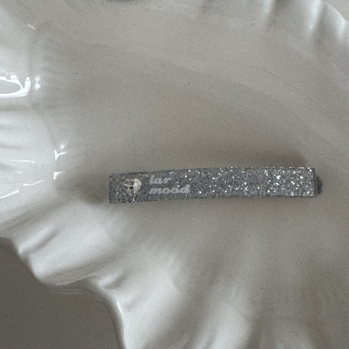 彩色鋯石愛心格紋髮夾