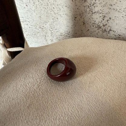 歐美跨境樹脂圓形開口手鐲戒指小眾高級感手環簡約個性時尚手飾女