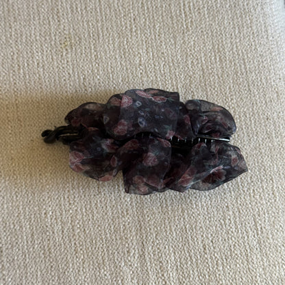 網紗碎花復古髮圈