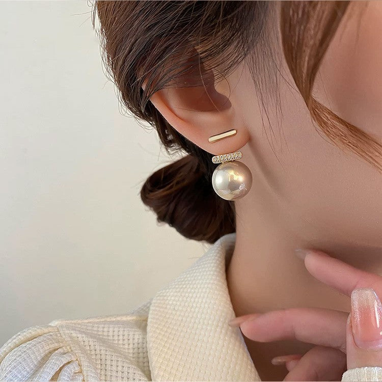 珍珠簡約耳環－商品主圖｜https://igowo.tw/