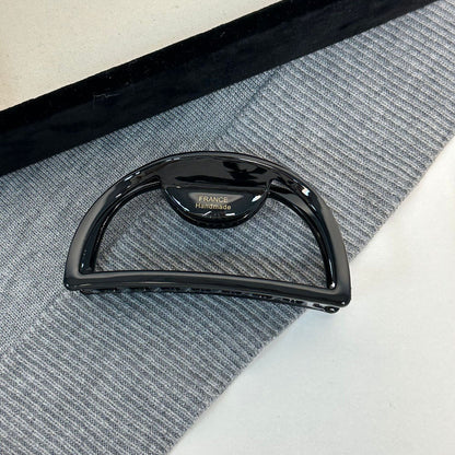 醋酸板材鏤空鯊魚夾－深玳瑁款細節｜https://igowo.tw/