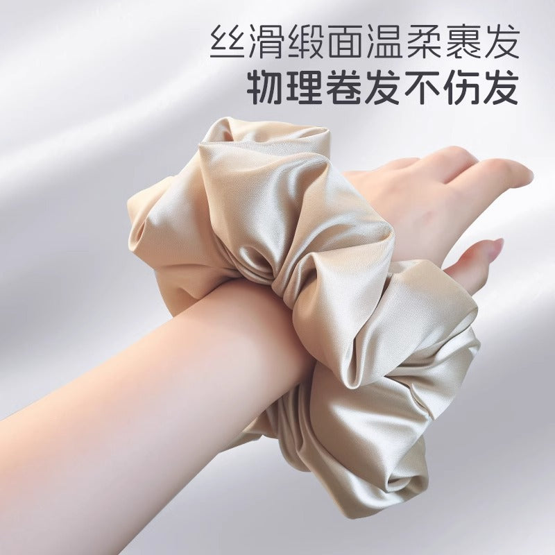 緞帶大腸圈髮圈－藍色（加厚款）款細節1｜https://igowo.tw/
