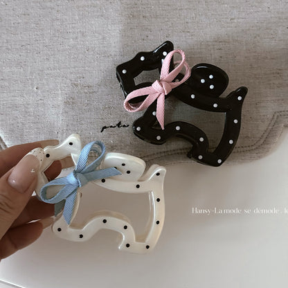 波點小狗鯊魚夾－商品主圖｜https://igowo.tw/