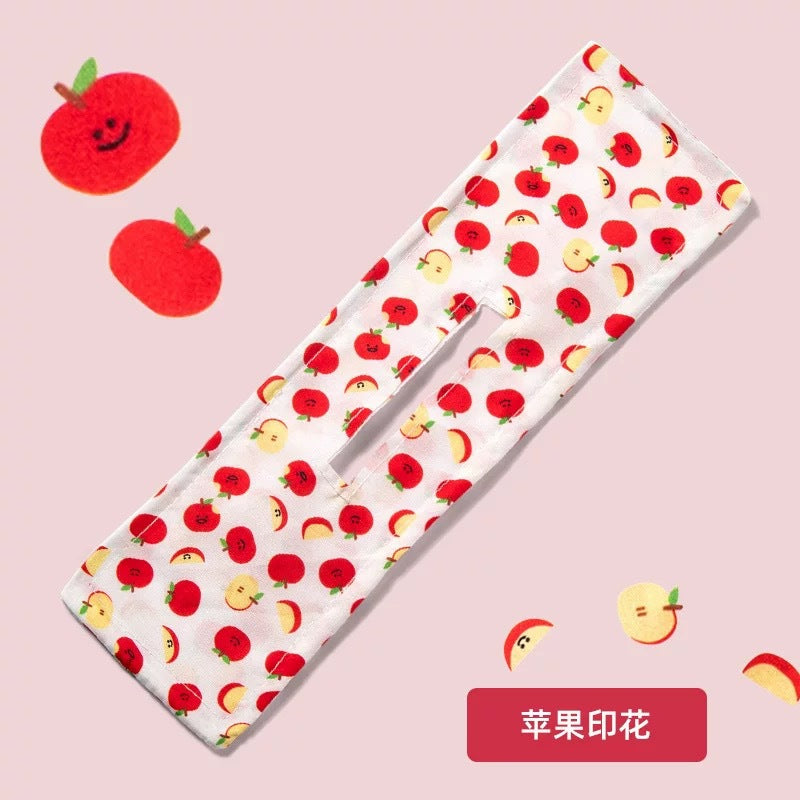 布面蝴蝶結水果髮夾－蘋果款細節4｜https://igowo.tw/