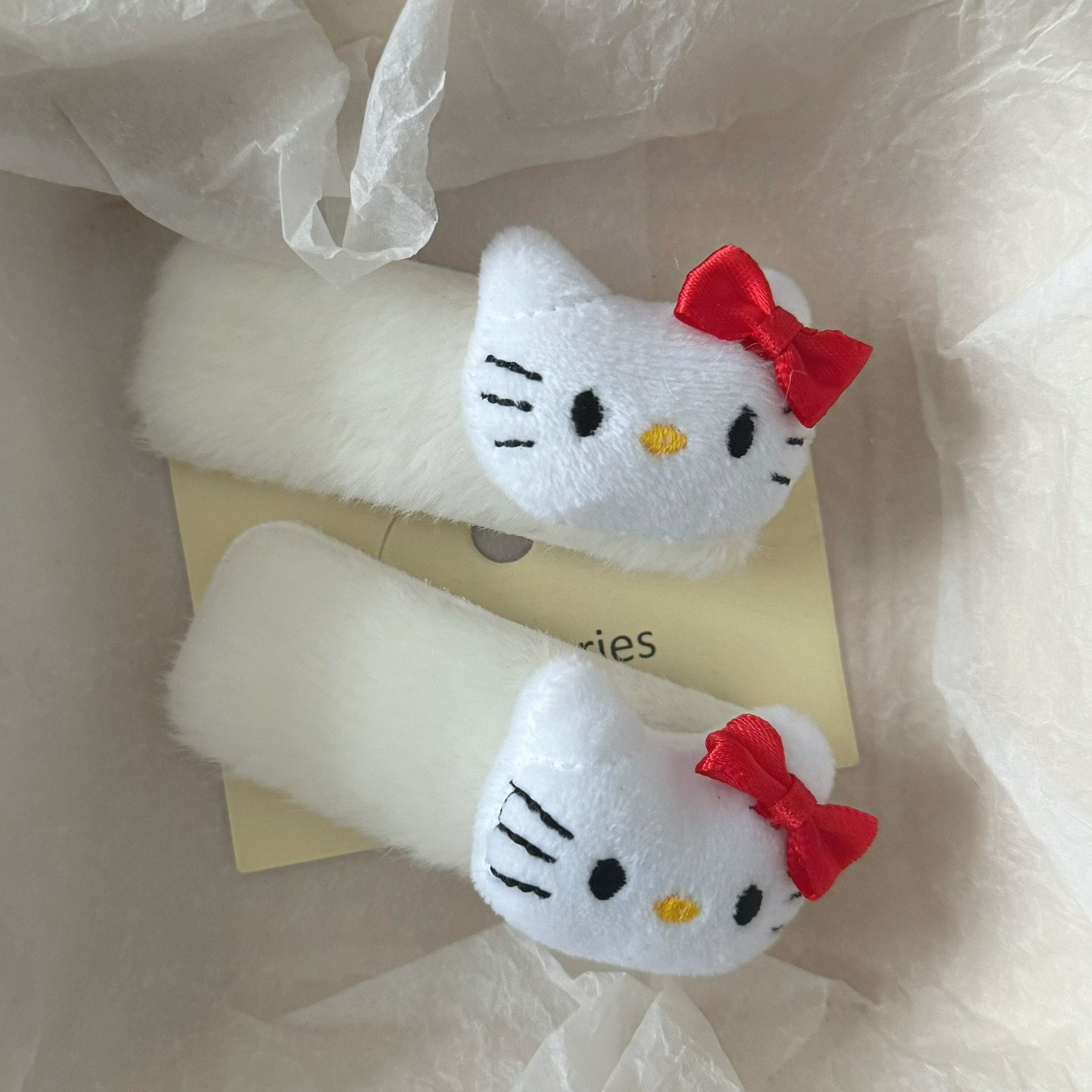 絨面貓咪方形髮夾－商品主圖｜https://igowo.tw/