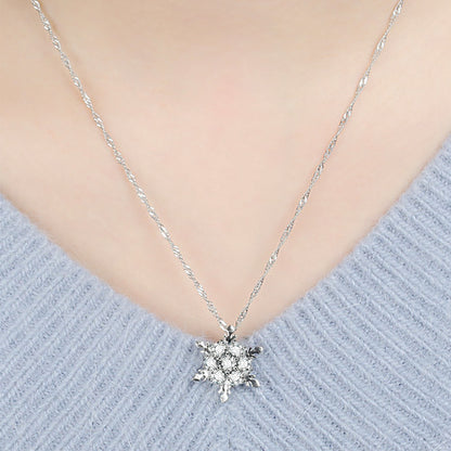 雪花流蘇鑲鑽項鍊－金色 12086款細節5｜https://igowo.tw/