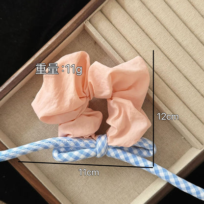 粉色蝴蝶結大腸圈髮圈