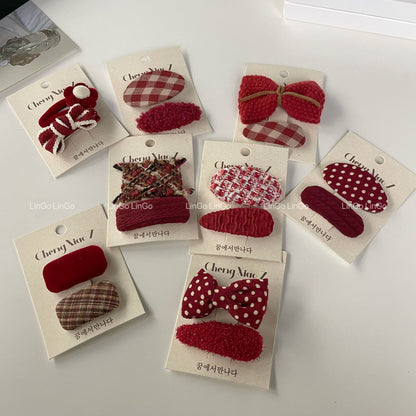 絨面蝴蝶結復古髮夾－商品主圖｜https://igowo.tw/