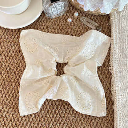 蕾絲大腸圈刺繡鯊魚夾