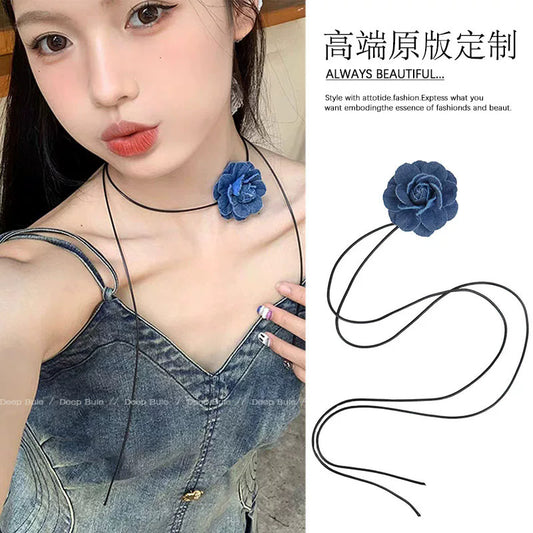 黑色玫瑰項鍊－商品主圖｜https://igowo.tw/