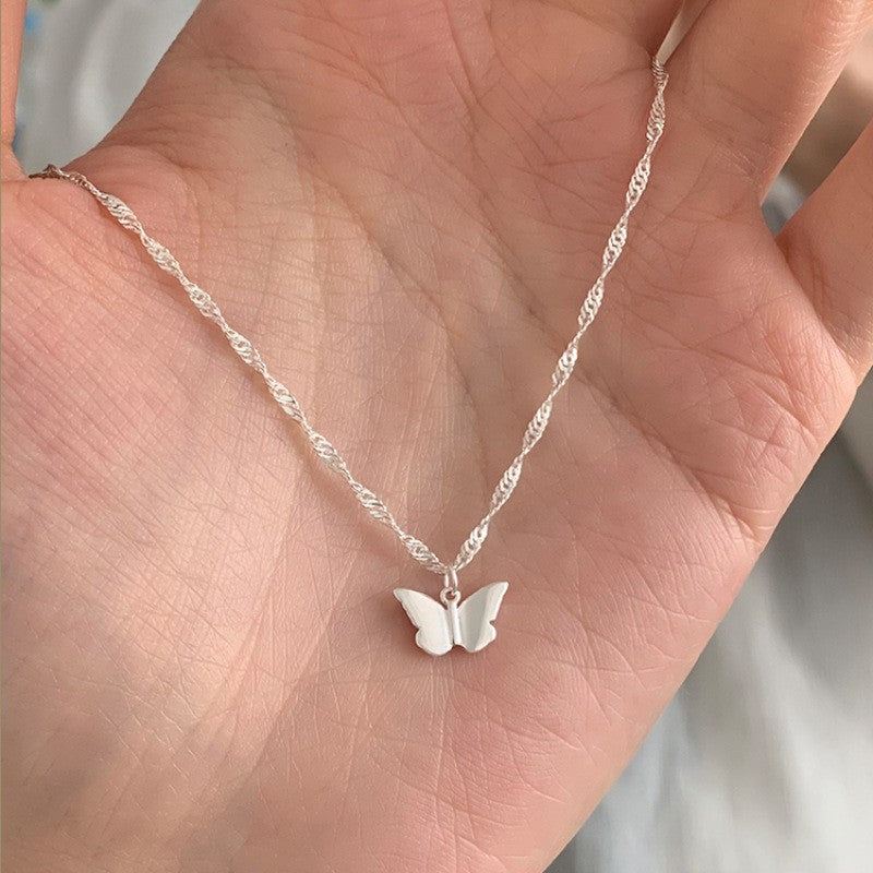 珍珠蝴蝶流蘇項鍊