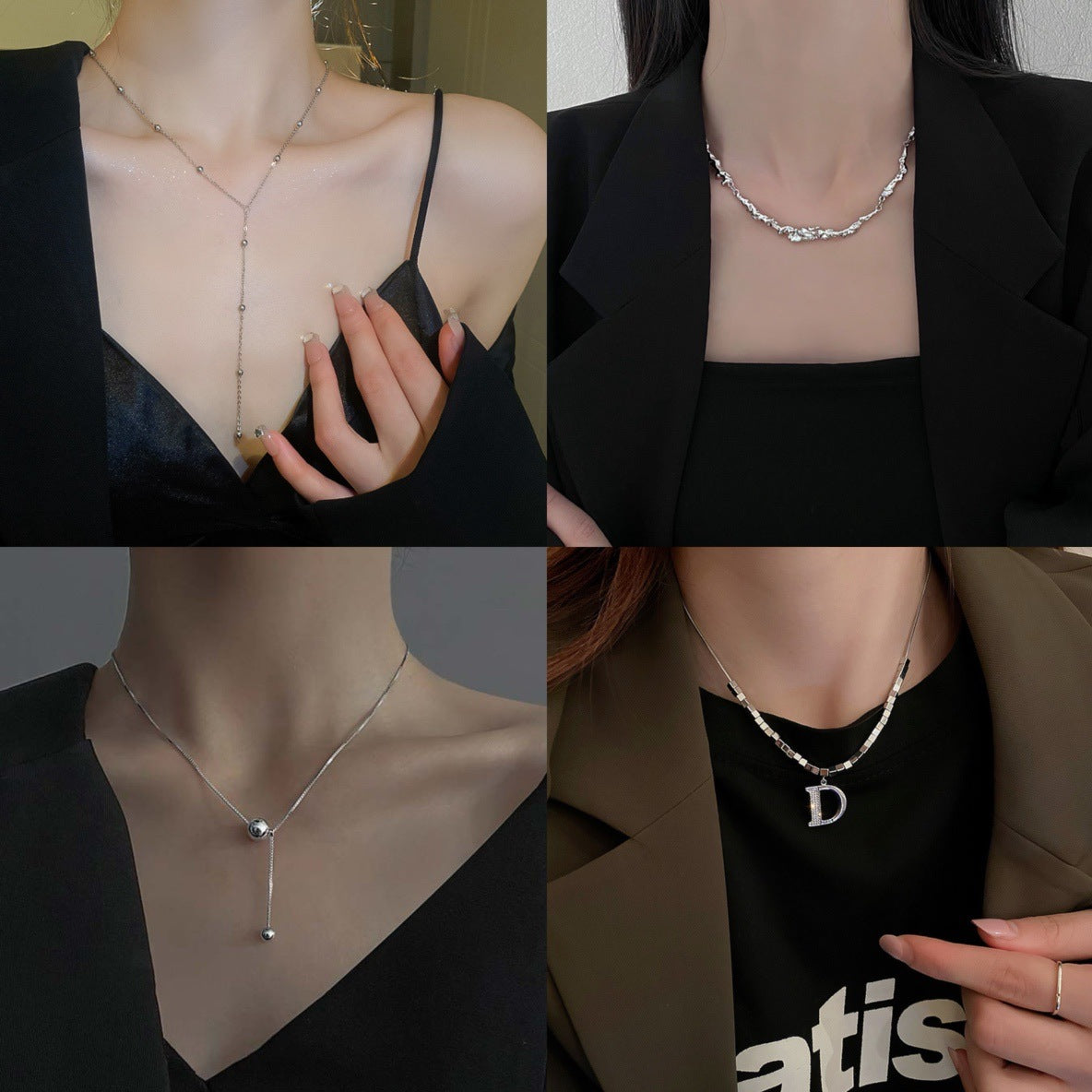 不規則簡約項鍊－商品主圖｜https://igowo.tw/