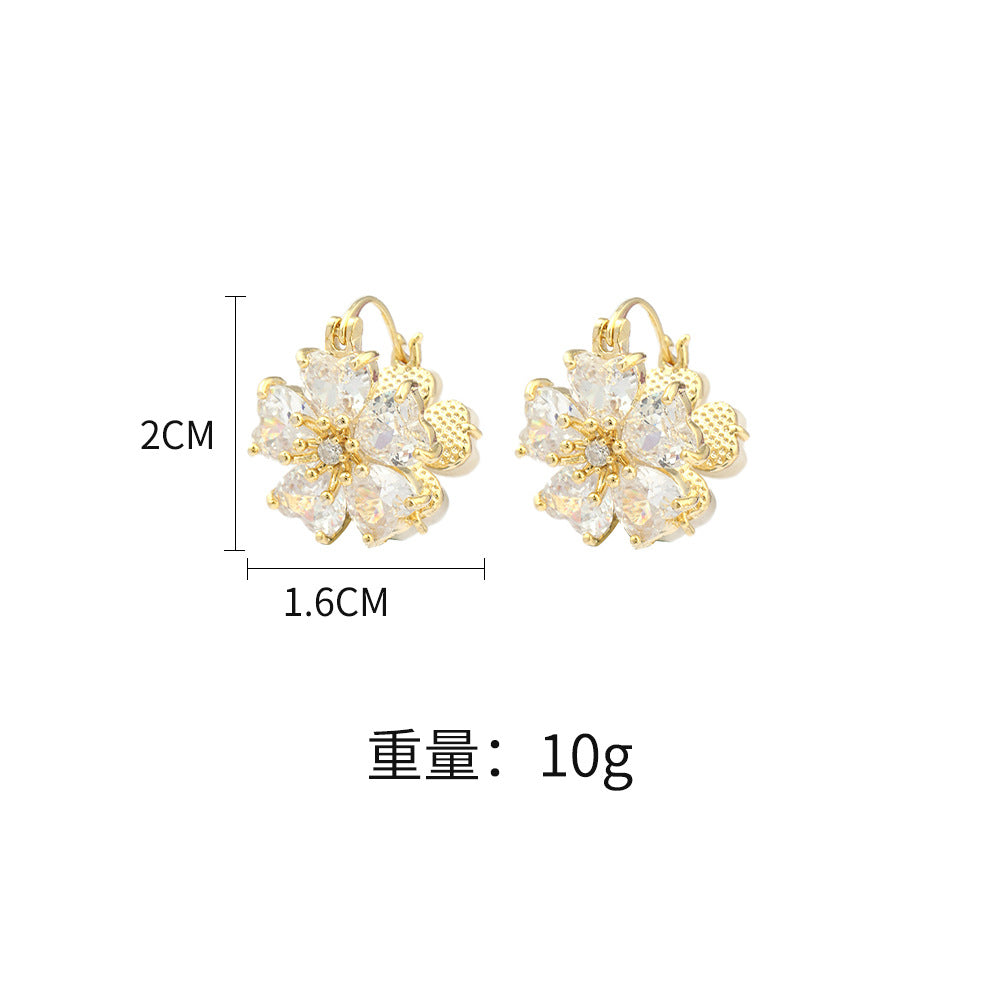 貓眼石雙面兩用耳環