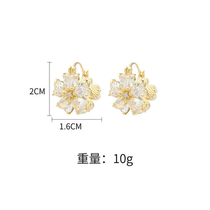 貓眼石雙面兩用耳環